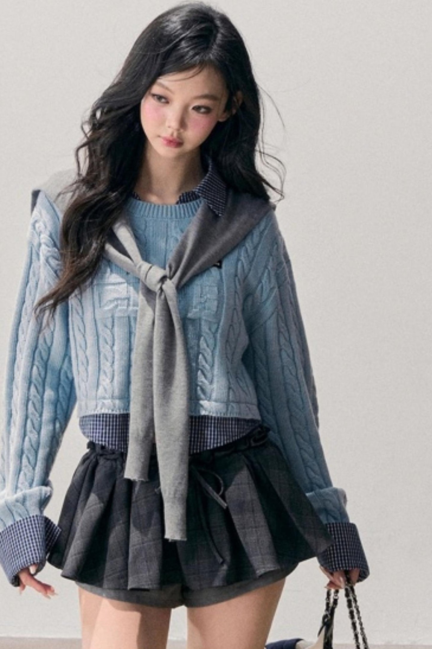 Hanging Blue Wool Sweater