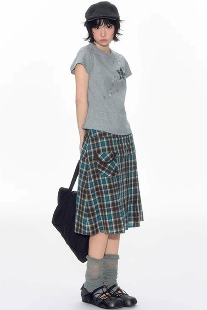 Star Patch Embroidered Short Sleeve Top