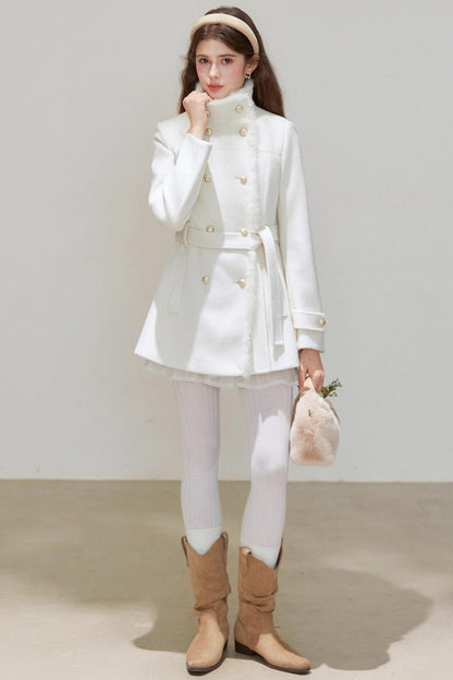 Winter Woolen Waist Slimming Coat