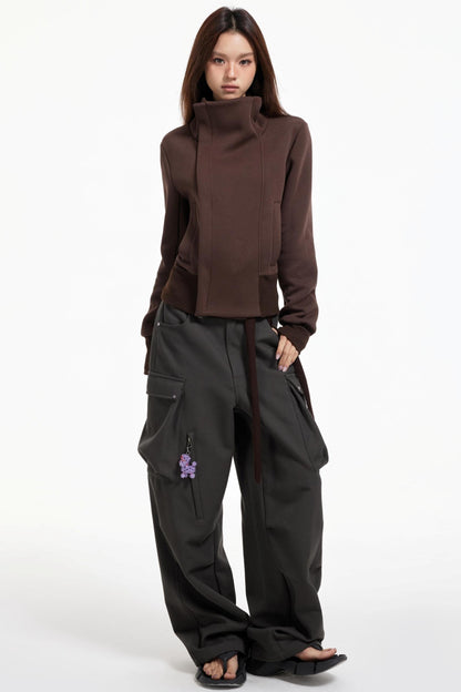 High Collar Slim Jacket Set-Up