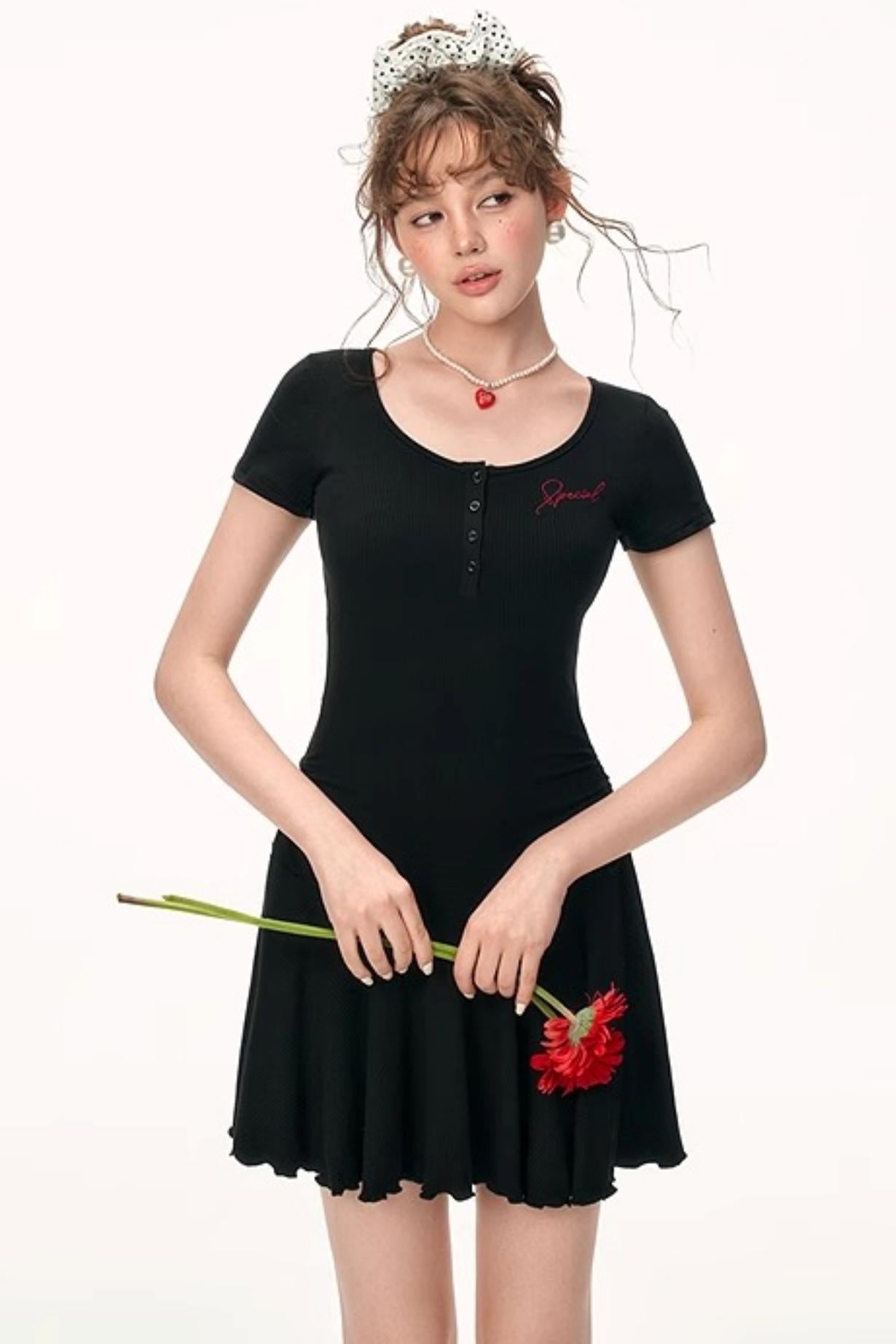 Summer Embroidered Slim Dress