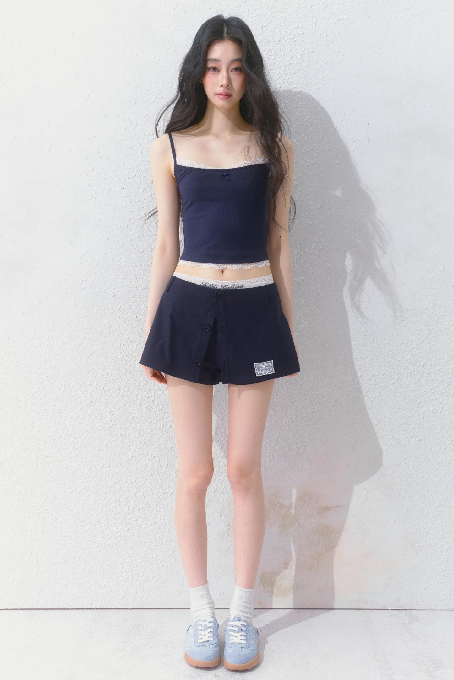 Sporty Strap Knit Top Set-Up