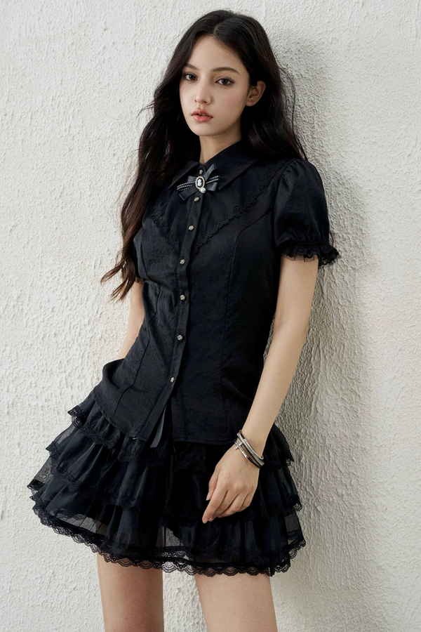 Ghost Girl Puff Sleeve Top