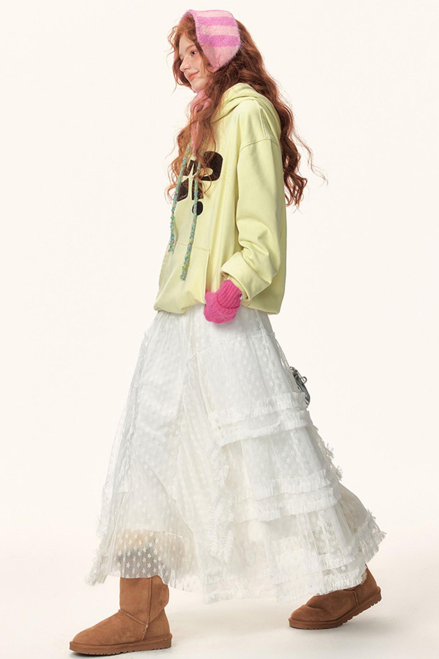 Symbol Print Hooded Sweatshirt