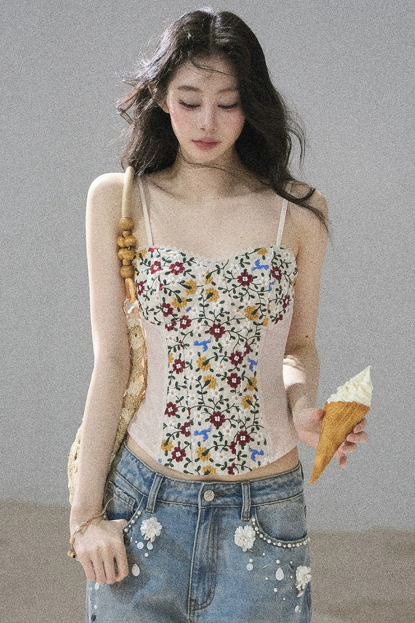 French Floral Lace Camisole Top