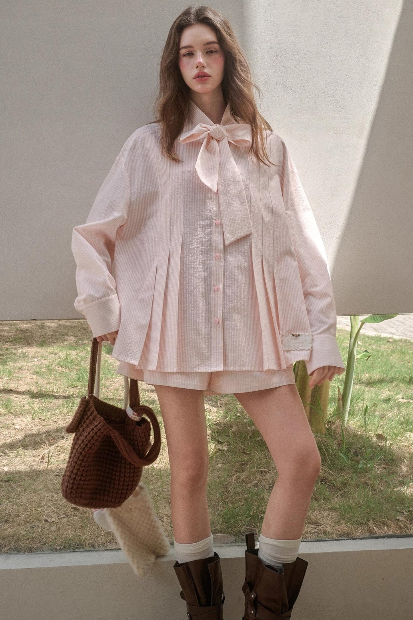 Pink Bow Shirt set-Up