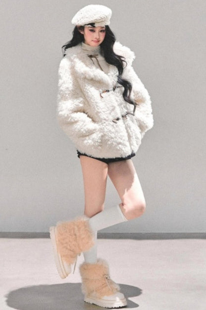Soft Lamb Fur Winter Coat