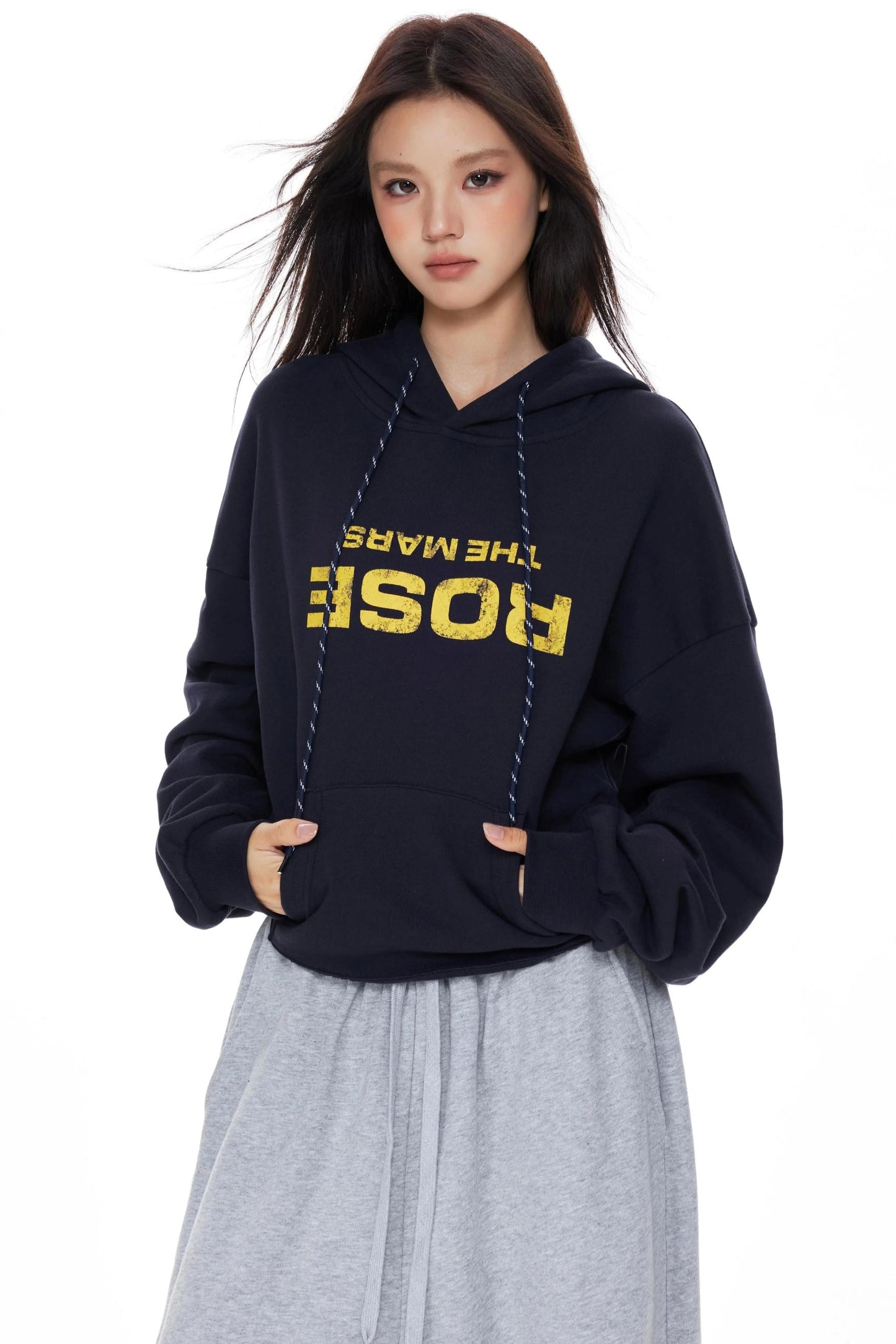 Vintage Red Hooded Sweatshirt