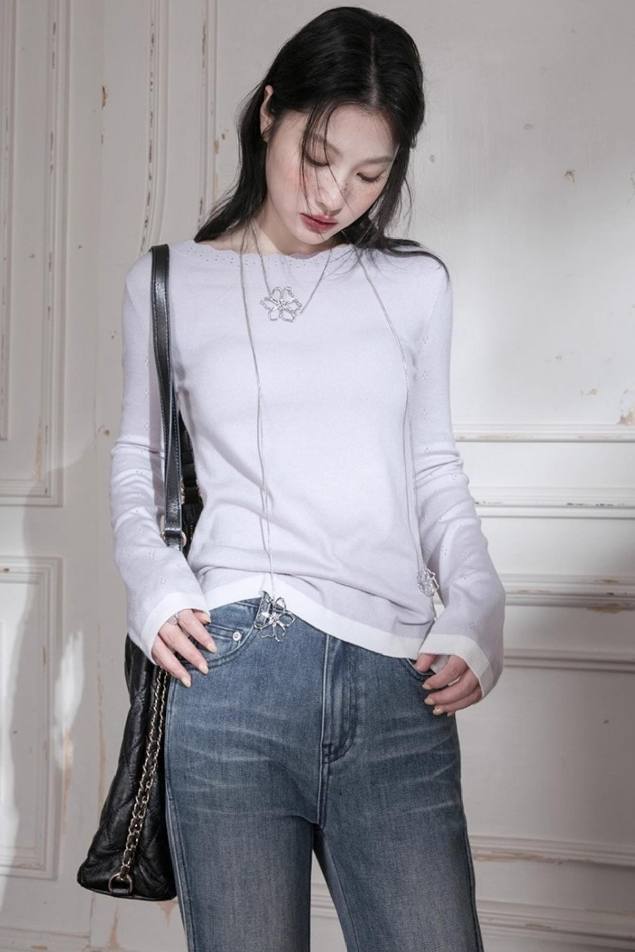 One-Line Wool Sweater