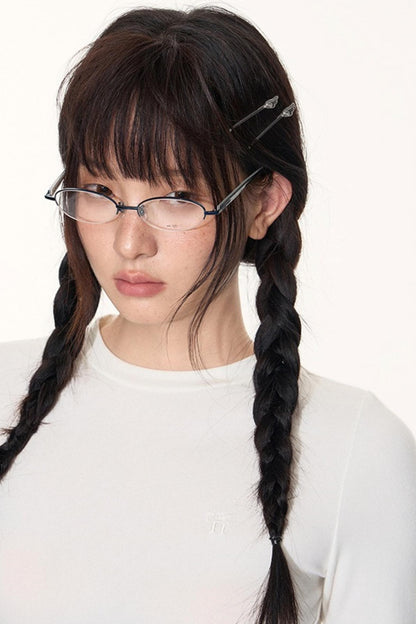 Lace Embroidery Slim Top