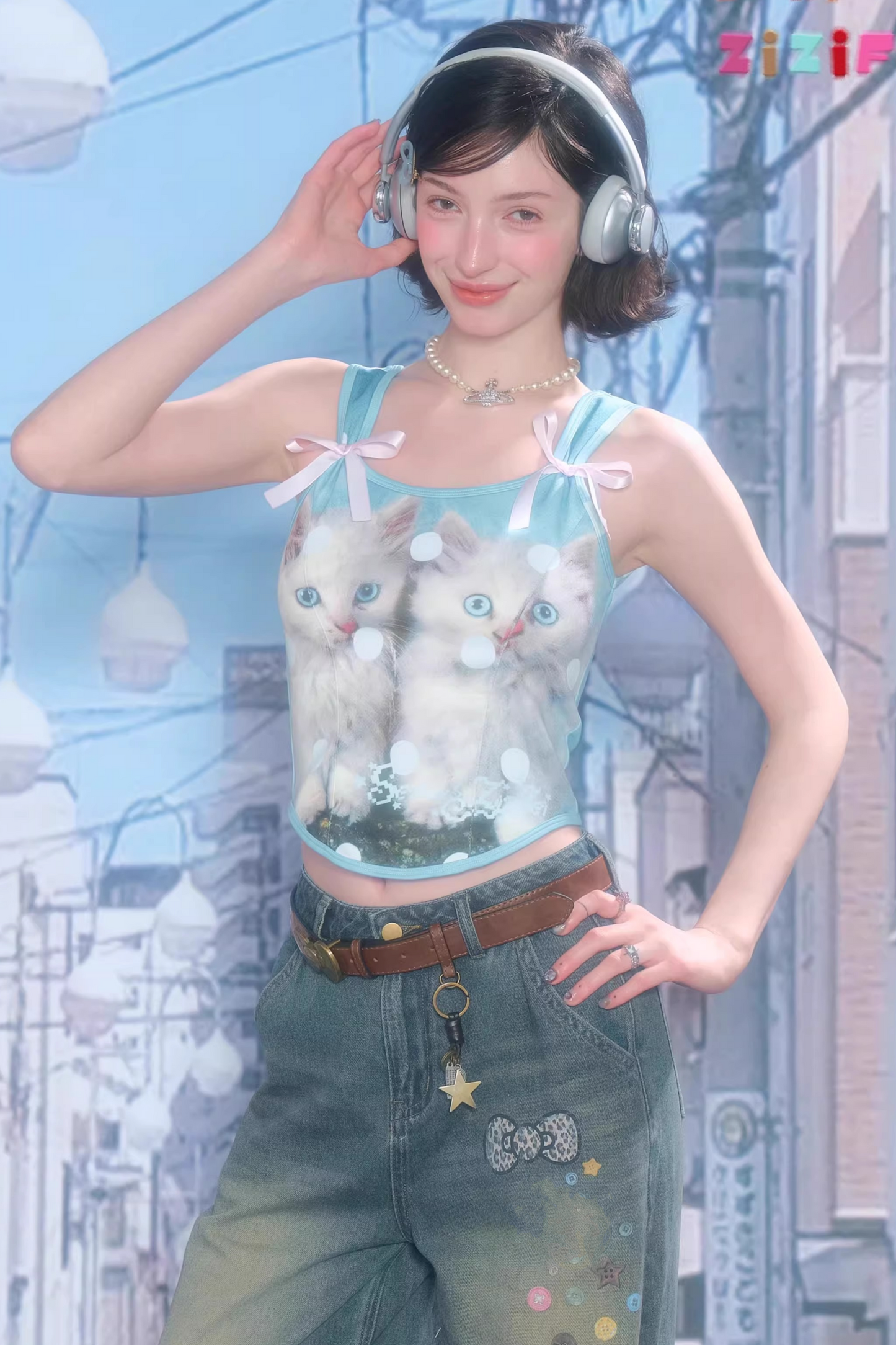 Soft Candy Polka Dot Top