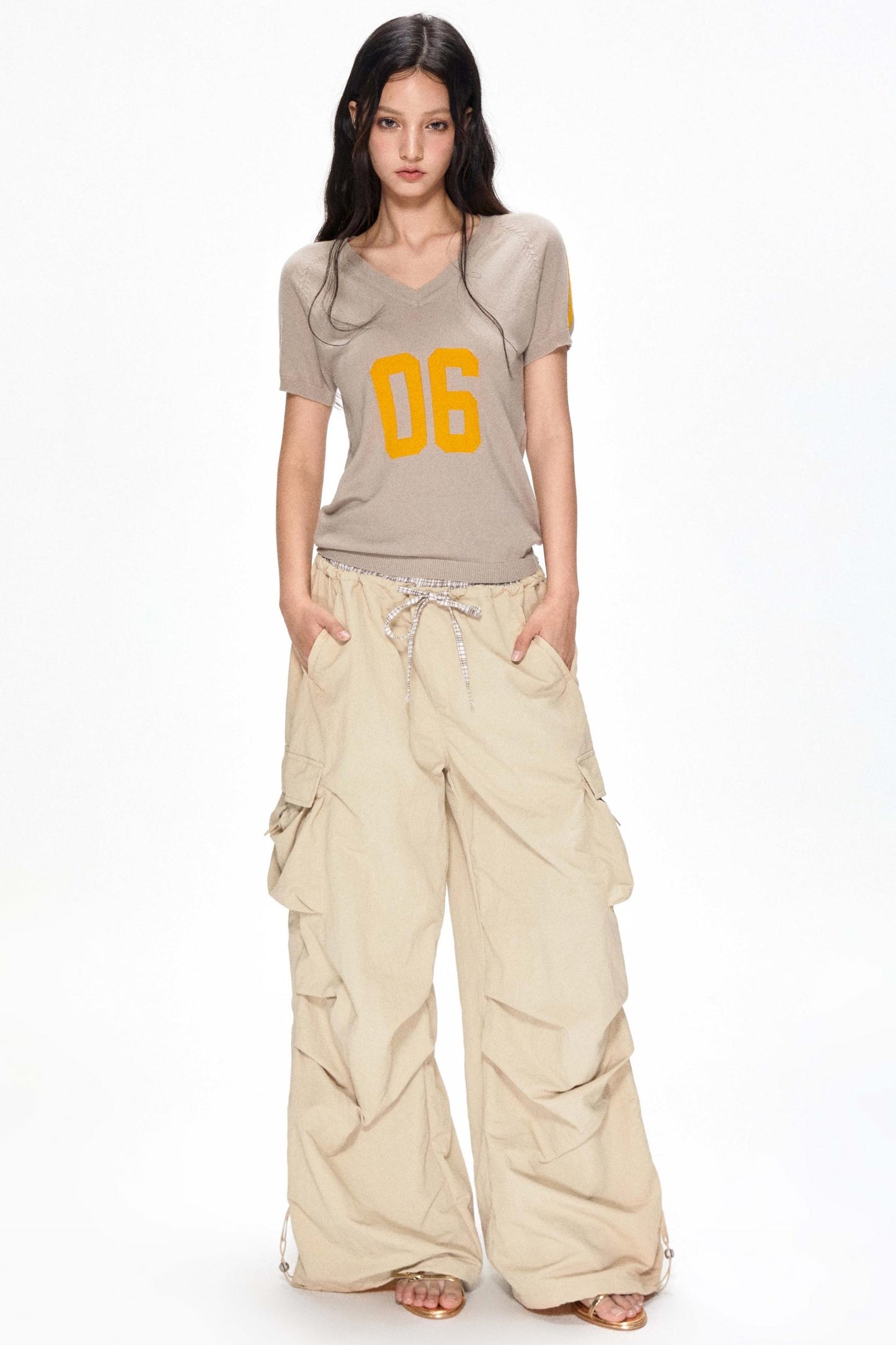 Color-Block Wide-Leg Pants