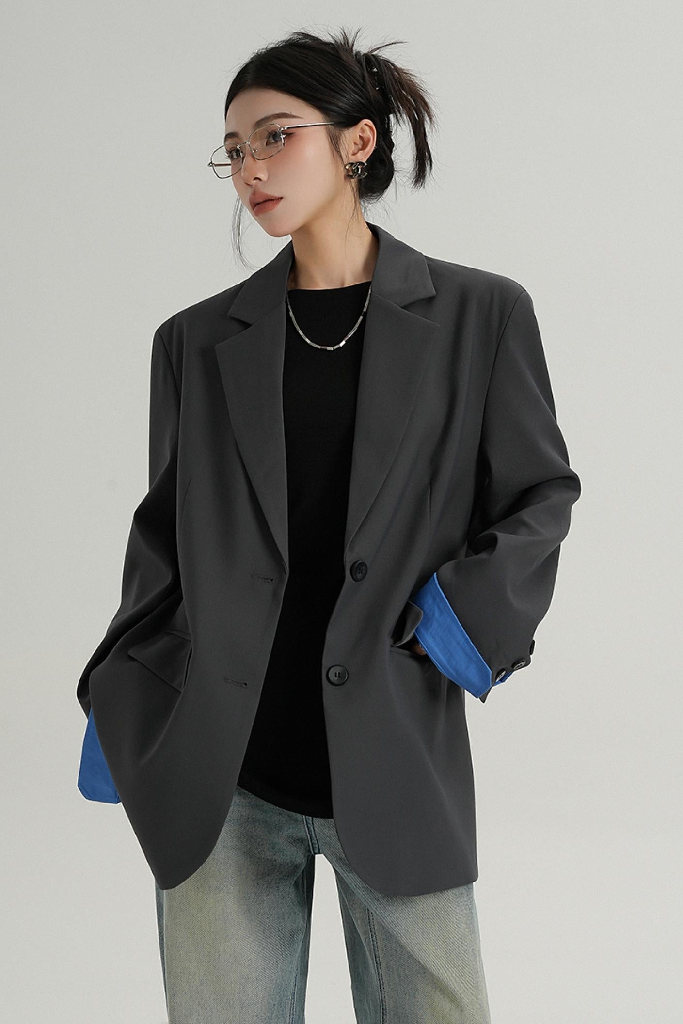 Veste de costume midi élégante 