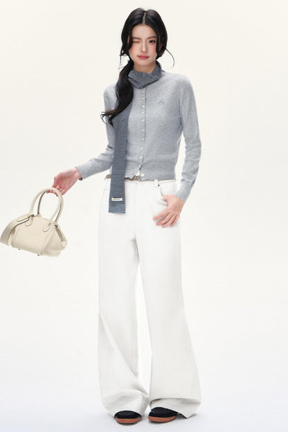 Retro Straight Mop Pants