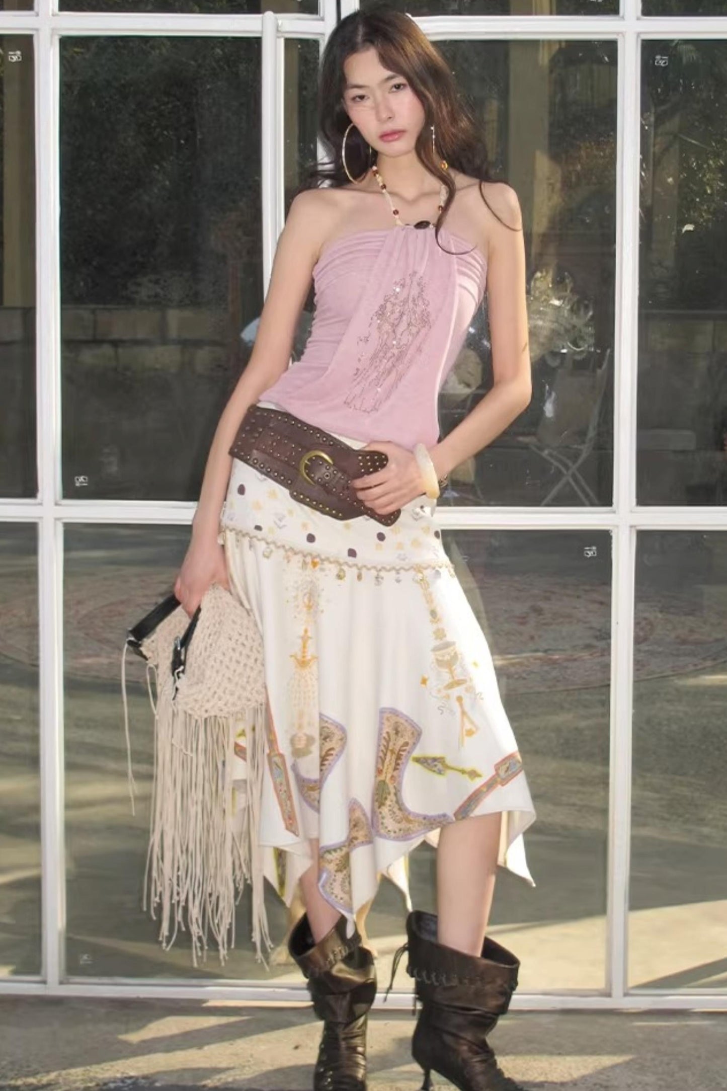 Tannite Shell Tassel Skirt
