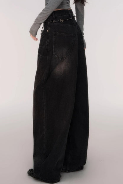 Light Distressed High-Waisted Jeans