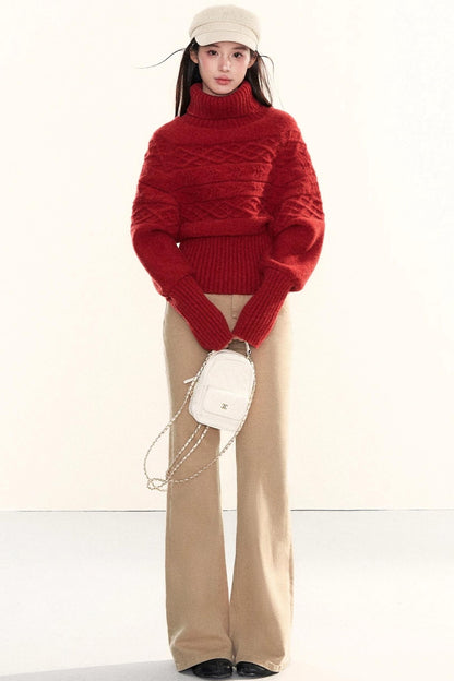 Washed Denim Flared Pants