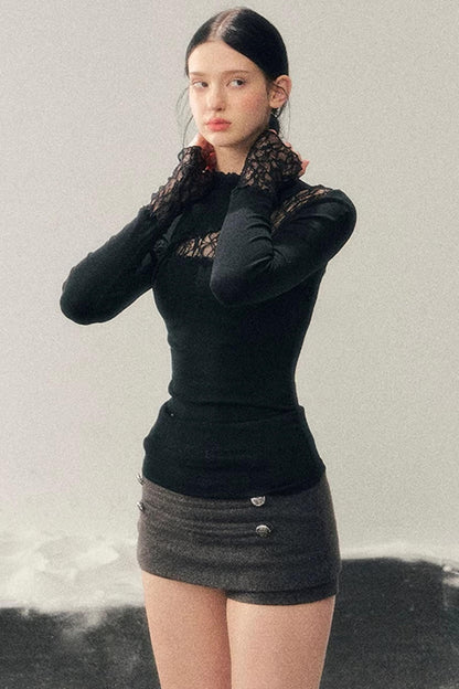 Lace Hollow-Out Slimming Top