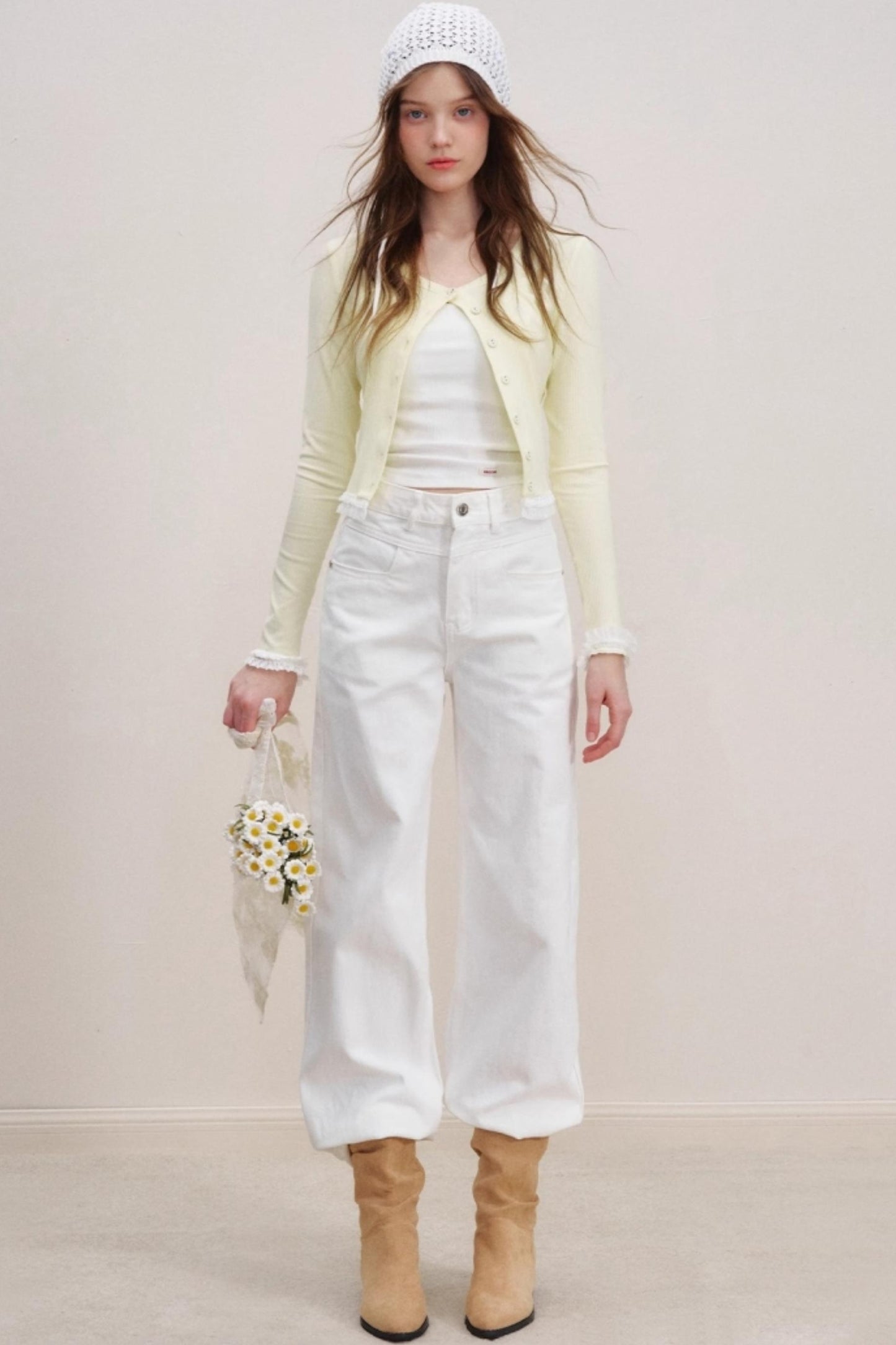 Flower Lace Cardigan Set-Up