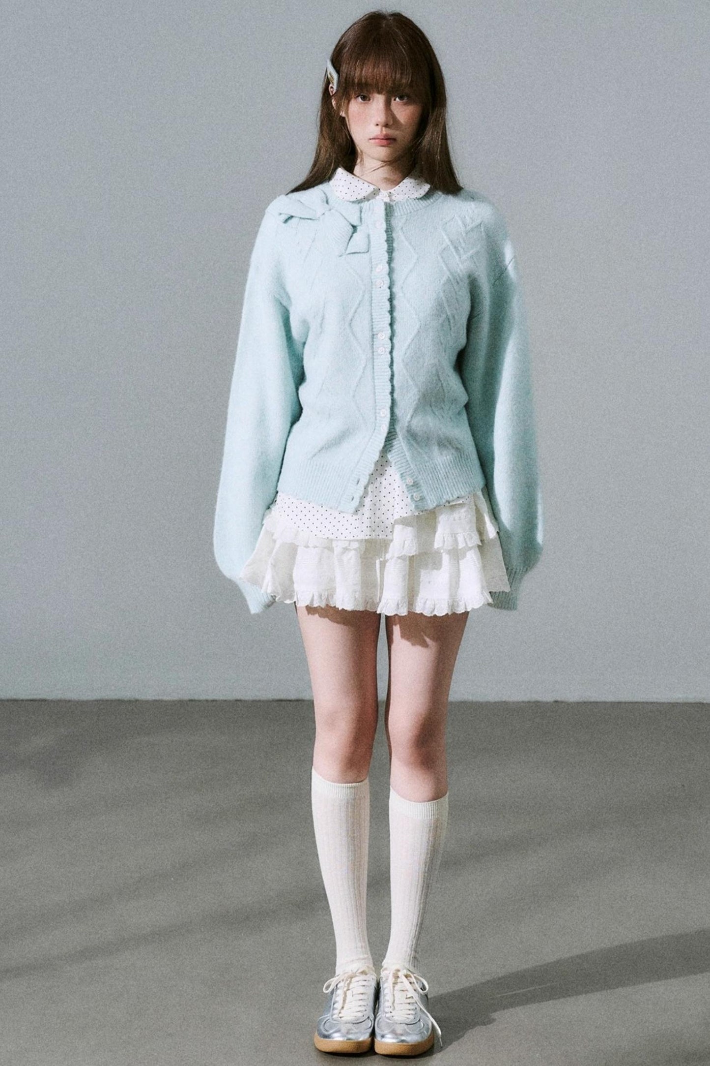 Moonlight Silhouette Sweet Wool Cardigan