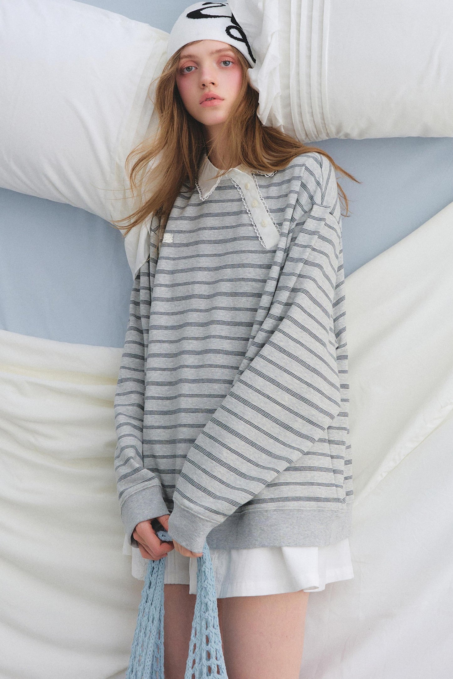 Retro Lace Collar Sweatshirt