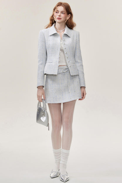 Chic Two-Piece Short Jacket Skirt Set-Up