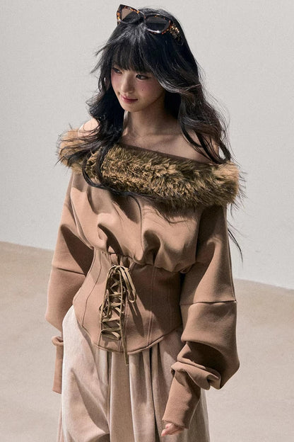 Afterglow Off-Shoulder Plush Top