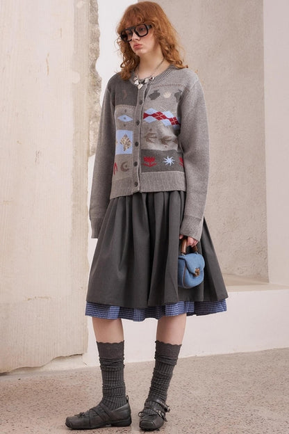 Fair Isle Slim Fit Cardigan