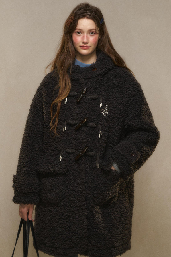 Winter Horn-Button Lambswool Jacket