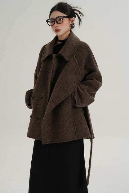 Coffee Woolen Jacket