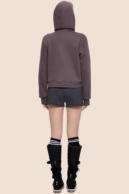 Gestreifter Dekonstruierter Kapuzenoberteil