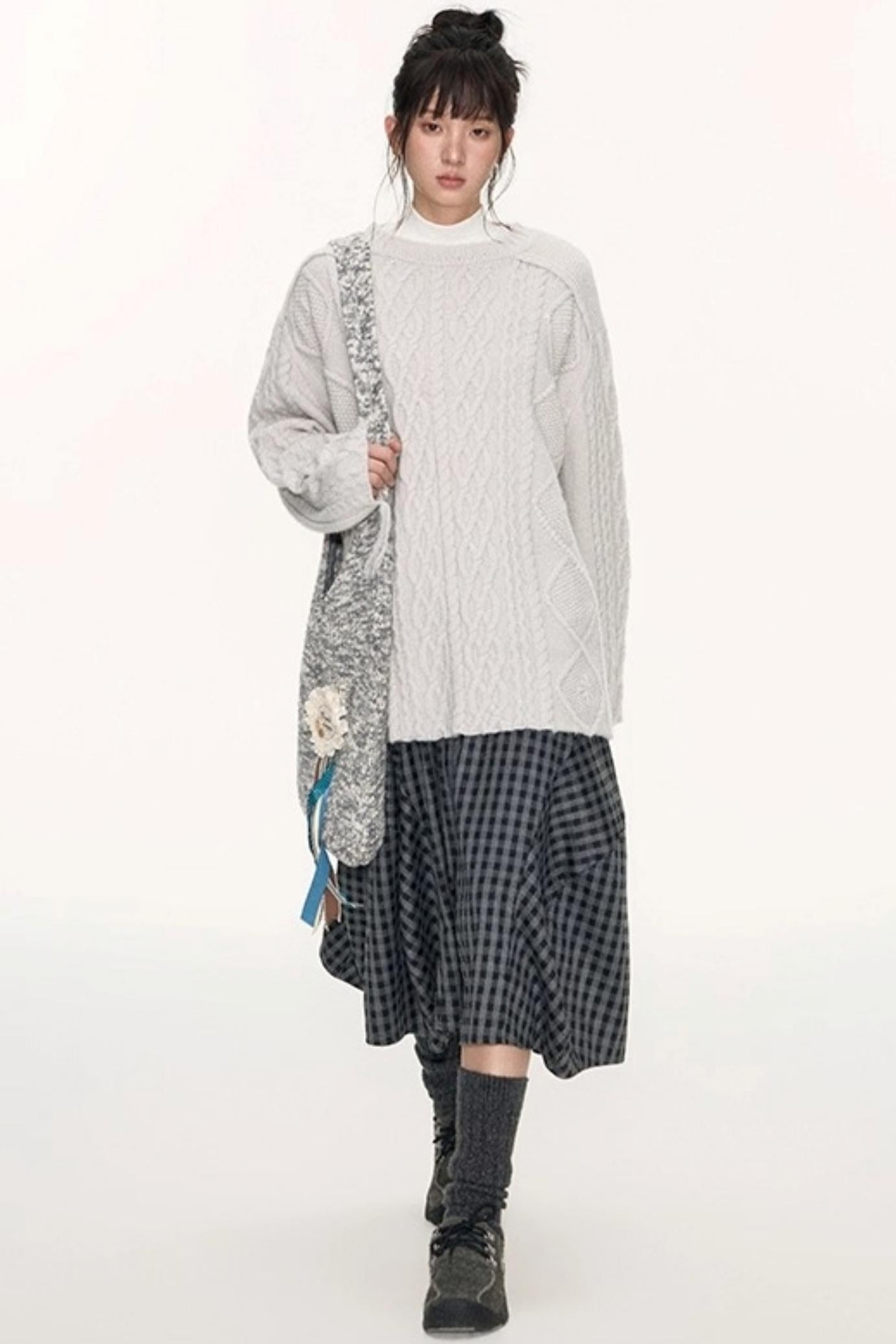 Original Cocoon Plaid Culottes Pants