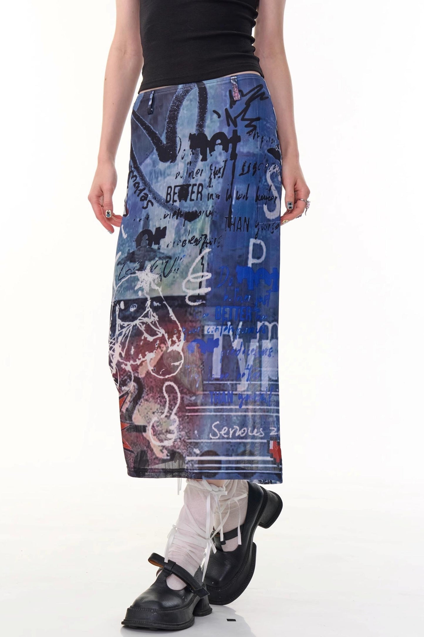 Vintage High-Waist Maxi Skirt