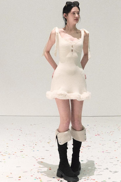 Snowfall Lace Knitted Dress