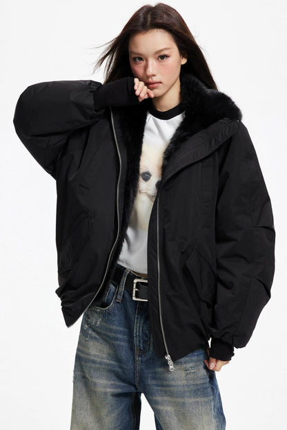 Winter Plush Fur Down Jacket