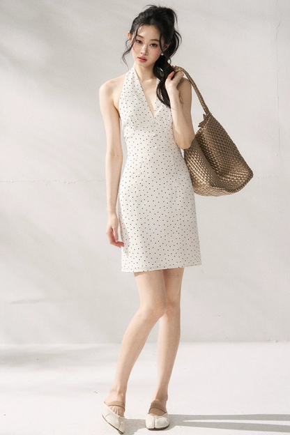 Vestido ajustado de lunares