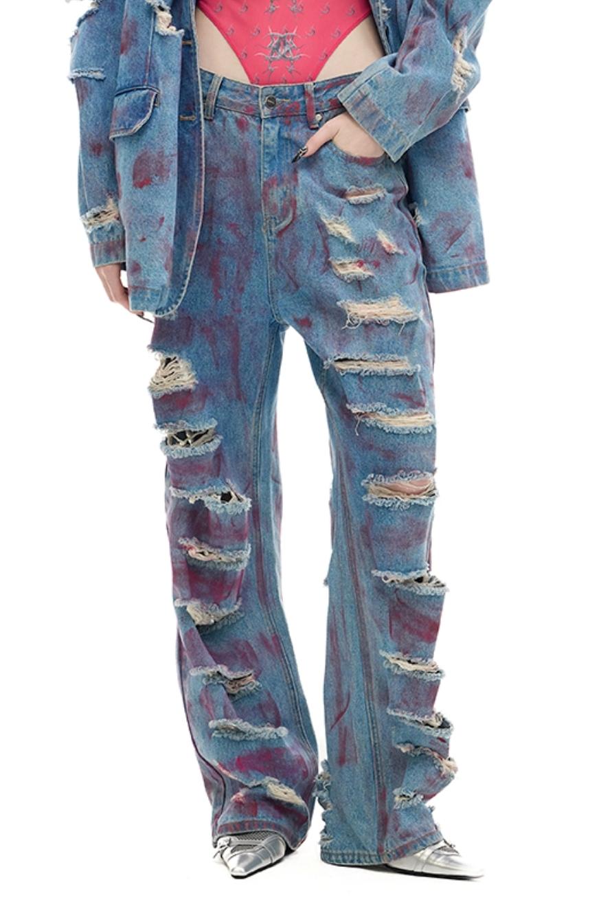 Earth Powder Coated Jeans Pants