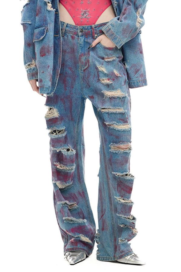 Earth Powder Coated Jeans Pants