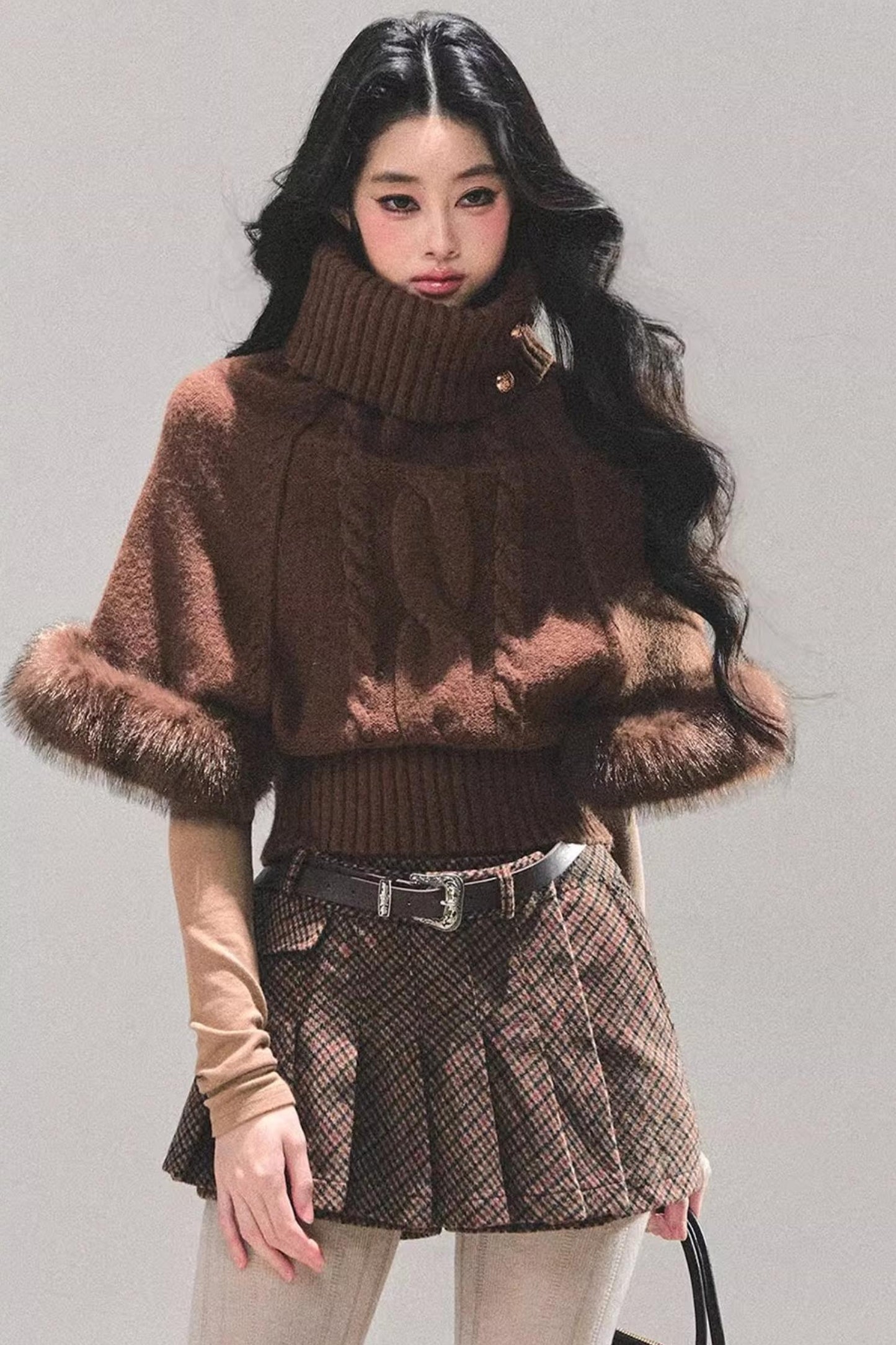 Korean Mohair Turtleneck Sweater