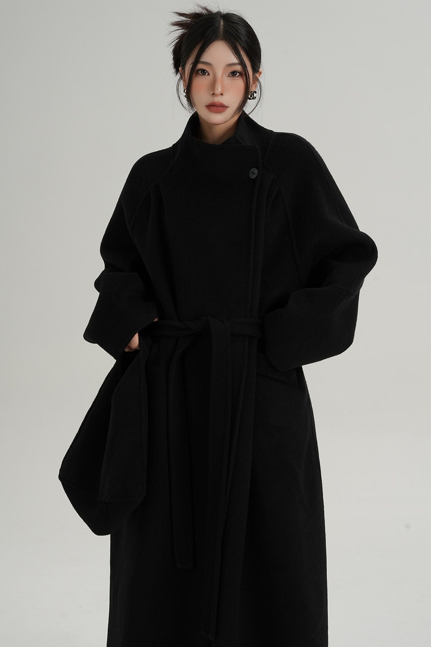 Woolen Elegance Long Jacket
