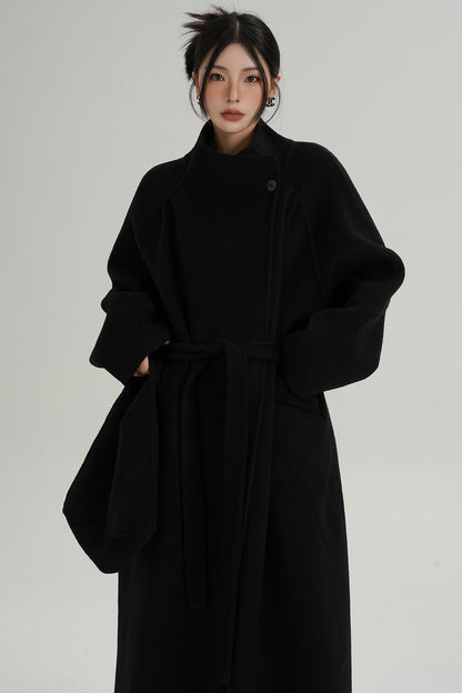 Woolen Elegance Long Jacket