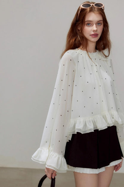 Autumn Ruffled Chiffon Shirt