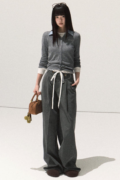 Linear Drape Slacks Pants