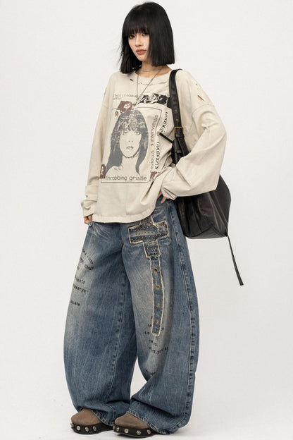 Lazy Retro Long Sleeve Top