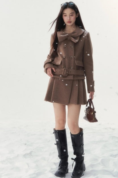 Vintage Double-Breasted Winter Coat