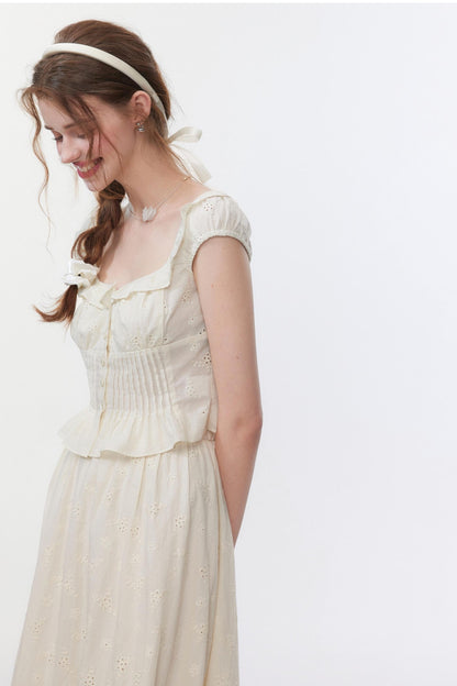 Ruffled Waist Skirt Set-Up