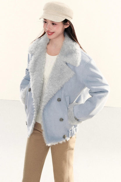 Double-Breasted Fur Coat