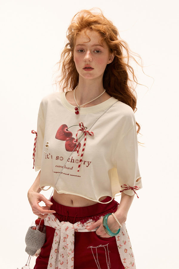 Cherry Bow Tee