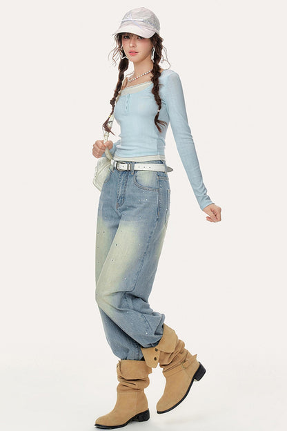 Diamond High-Waisted Jeans