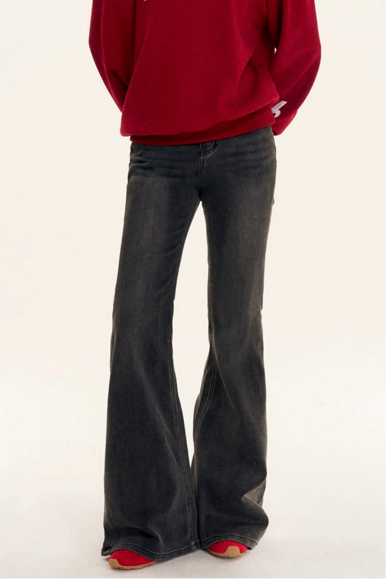 Asymmetrical Flare Jeans